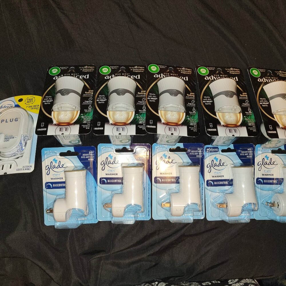 11 (5) Air Wick Plug in Scented Oil Advanced Air Freshener (5) Glade (1) Febreze